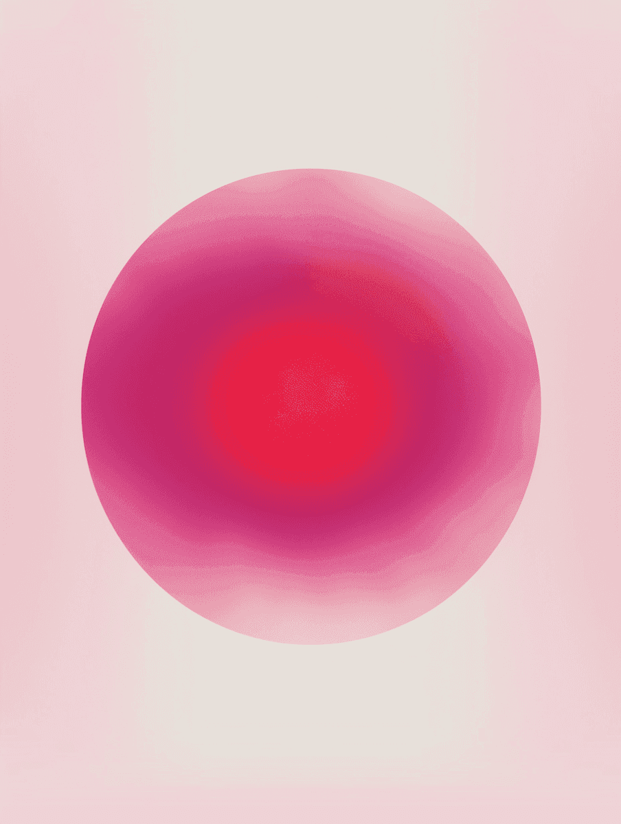 Abstract poster of red pink circle